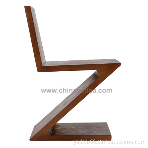 Wood Zig Zag Chair for Dining Room Furniture